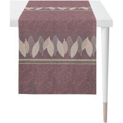 Tischläufer APELT "2719 LOFT STYLE, Jacquard", lila (aubergine, lila, beige, natur), B:44cm L:140cm, Polyester, Viskose, Baumwolle, Polyacryl, Tischdecken Image