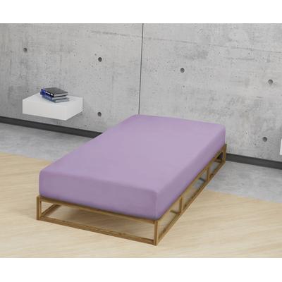 Spannbettlaken BIBERNA "Marc", lila (viola), B:140-160cm L:200cm, Jersey, Obermaterial: 100% Baumwolle, Laken, aus Baumwolle, für Matratzen bis 22 cm Höhe, Bettlaken, Spannbetttuch Image