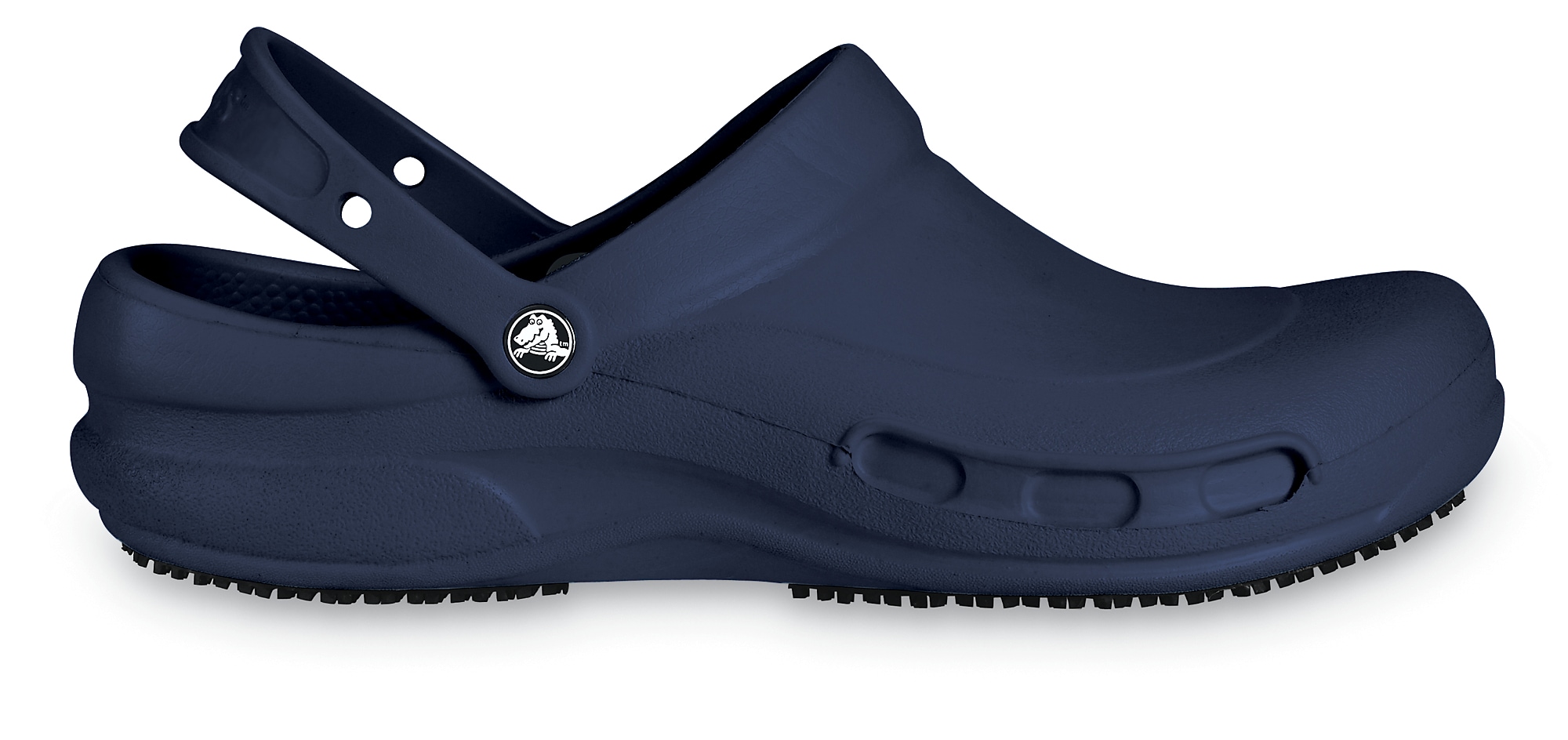 Berufsschuh CROCS "BISTRO" Gr. 36, blau (navy), 36, Croslite™, Schuhe, Clog, Clog für Gastronomie, Pflege, Krankenhaus mit geschlossenem Fußbereich