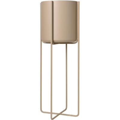 Übertopf BLOMUS "Pflanzgefäß mit Gestell -KENA- Nomad", beige (nomad), H:80,5cm Ø:29cm, Pflanzgefäße