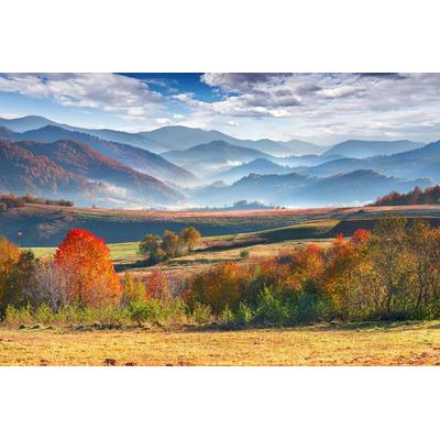 Fototapete PAPERMOON "Landschaft", bunt, B:3,50m L:2,60m, Vlies, Tapeten Image