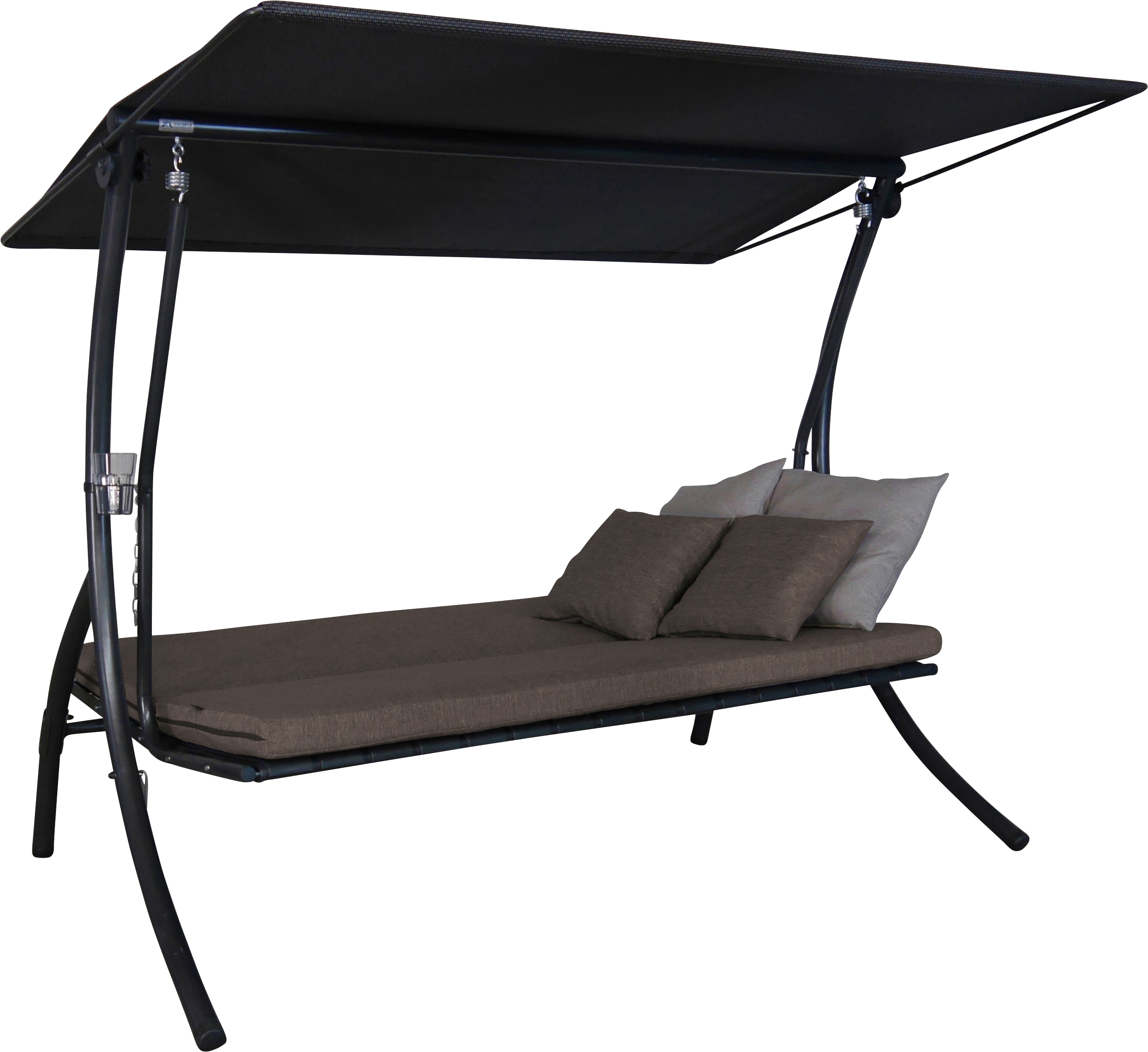 Hollywoodschaukel "Motion Smart olive", grün (olive), B:210 H:160 T:145, Obermaterial: 100% Polyester, ANGERER FREIZEITMÖBEL, Hollywoodschaukeln Image