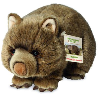 Kuscheltier TEDDY HERMANN "Wombat, 26 cm" Plüschfiguren braun Kinder zum Teil aus recyceltem Material