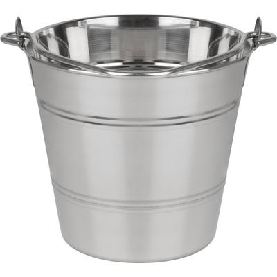 Wein- und Sektkühler GSW "Eimer", silber (silberfarben, maße (durchmesser x höhe): ø 22 cm x 20,5 cm), H:20,5cm Ø:22cm, Edelstahl, Eiskübel, hochwertige Qualität, Edelstahl rostfrei, spülmaschinengeeignet Image