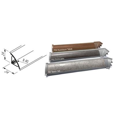 Abschlussleiste EXPRESS KÜCHEN "Trea WAP 300/400", grau (eichefarben grau), 300cm, MDF-Trägerplatte, Wandabschlussleisten, in zwei Längen, individuell kürzbar Image