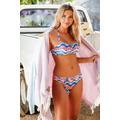 Bandeau-Bikini-Top VENICE BEACH Gr. 38, Cup A, blau (blau, orange) Damen Bikini-Oberteile Ocean Blue