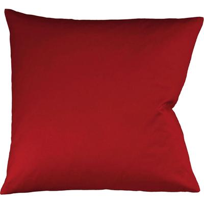 Kissenbezug FLEURESSE "Colours Mako Satin, 100% Baumwolle, mit Reißverschluss", rot (bordeaux), B:40cm L:40cm, Mako-Satin, Mako-Satin, Kissenbezüge, Mako Satin, glänzend, glatt, Premium Qualität Image