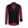 Langarmhemd RUSTY NEAL, Herren, Gr. M, EURO-Größen, rot (bordeaux), 60% Baumwolle, 37% Polyester, 3% Elasthan, mehrfarbig, casual, Langarm, Hemden, inklusive Langarmhemd und Weste