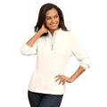 Fleeceshirt CASUAL LOOKS "Fleece-Shirt" Gr. 48, beige (ecru) Damen Shirts Sweatshirts