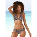 Bügel-Bikini-Top LASCANA "Lexa" Gr. 38, Cup D, braun (braun, bedruckt) Damen Bikini-Oberteile Ocean Blue