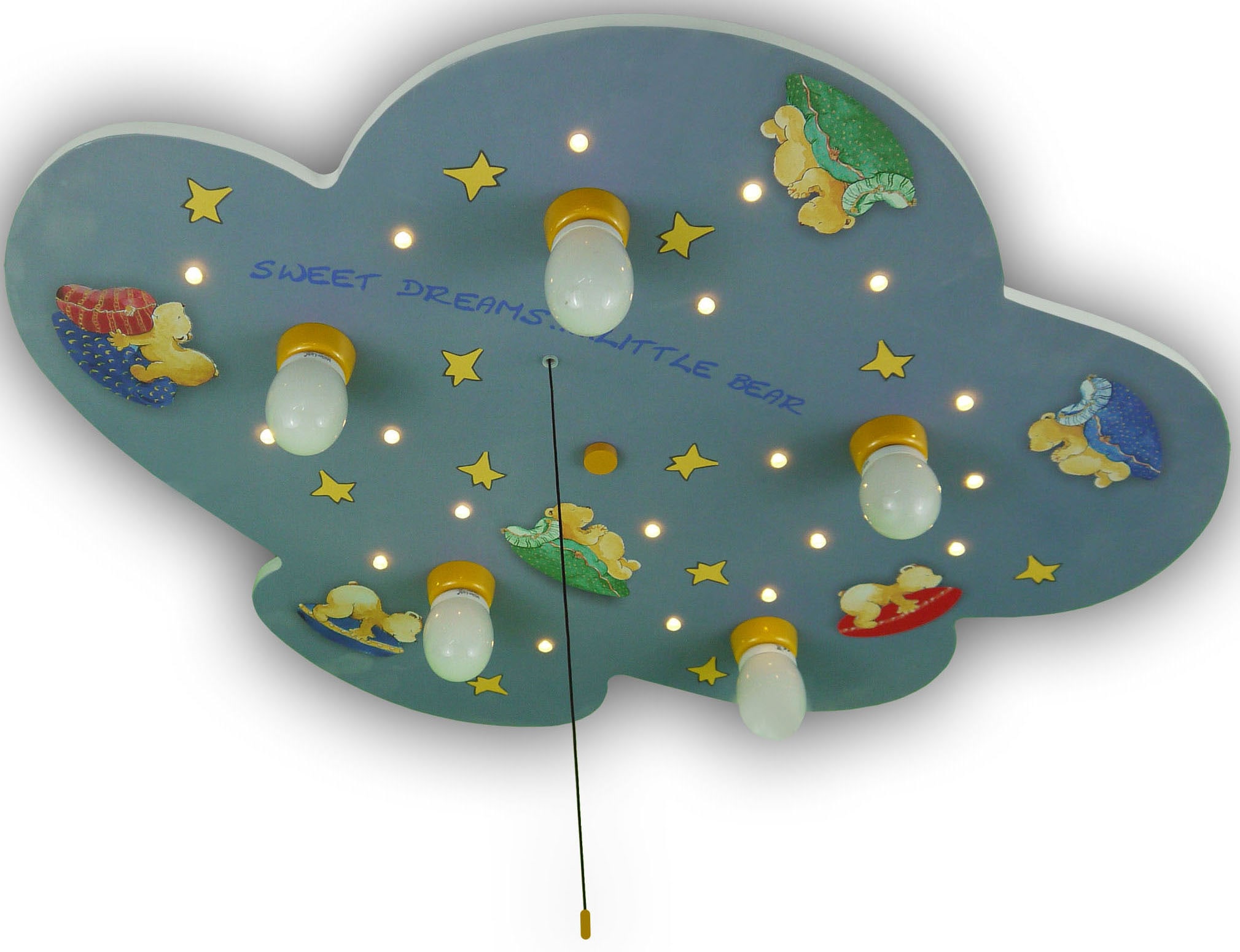 NIERMANN Deckenleuchte "Wolke Bärchen", bunt, 5, H: 7cm, 1 Stk., Leuchten, Deckenleuchte Wolke Bärchen, Kinderlampe