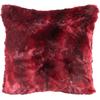 Dekokissen H.O.C.K. "Volpina Plush", rot (rot, bedruckt), B:48cm H:10cm L:48cm, Polyester, Dekokissen_Sitzkissen_Kissenhüllen, im romantischen Stil, Kissenhülle mit Füllung, 1 Stück