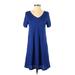 Apt. 9 Casual Dress - A-Line: Blue Dresses - Women's Size Small