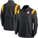 Men's Nike Black Pittsburgh Steelers 2022 Sideline Coach Chevron Lockup Quarter-Zip Long Sleeve Top