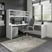 The Twillery Co.® Ringold L-Shaped 72W Desk, 3 Drawer Mobile Ped & Hutch Wood in Gray/White | 72 W in | Wayfair 59CE72C0F5284BC29FF9F47614F4F03A