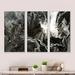 Design Art White, Grey & White Hand Painted Marble Acrylic IV - Modern Framed Canvas Wall Art Set Of 3 Canvas in Black/White | Wayfair