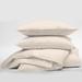 The Tailor's Bed Ivory Reversible 3 Piece Coverlet Set Polyester/Polyfill/Cotton Percale in White | Super Queen Coverlet + 2 Queen Shams | Wayfair