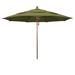 Arlmont & Co. 11 Ft. Woodgrain Market Patio Umbrella Commercial Fiberglass Ribs In Pacifica Metal | 107 H x 132 W x 132 D in | Wayfair