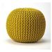 Dakota Fields Cool Gray Woven Pouf Ottoman Cotton in Yellow | 16 H x 19 W x 19 D in | Wayfair 85C58C353D934FDA98360BE3BFD43A8C