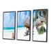 Rosecliff Heights Caribbean Beach Panorama 2 - 3 Piece Floater Frame Photograph on Canvas Canvas, Wood in White | 20 H x 36 W x 1 D in | Wayfair