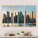 Latitude Run® New York City Skyline - 3 Piece Floater Frame Photograph on Canvas Canvas, Wood in White | 20 H x 36 W x 1 D in | Wayfair