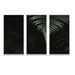 Bayou Breeze Dark Green Ferns In The Forest II - Traditional Framed Canvas Wall Art Set Of 3 Metal in Black/Green | 32 H x 48 W x 1 D in | Wayfair
