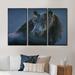 Foundry Select Frisian Horse Portrait - Farmhouse Framed Canvas Wall Art Set Of 3 Metal in Black/Blue | 32 H x 48 W x 1 D in | Wayfair
