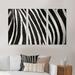 Everly Quinn Detail Of Black & White Zebra Lines III - Patterned Framed Canvas Wall Art Set Of 3 Metal in Black/Gray | 32 H x 48 W in | Wayfair