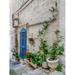 Winston Porter Italy Puglia Brindisi Itria Valley Ostuni Blue door & potted plants along the alleyways | 36 H x 24 W in | Wayfair