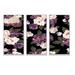Rosdorf Park Beige & Purple Vintage Flowers II - Traditional Framed Canvas Wall Art Set Of 3 Canvas, Wood in White | 28 H x 36 W x 1 D in | Wayfair