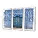 Latitude Run® Traditional Moroccan Ancient Wooden Entry Door - Traditional Framed Canvas Wall Art Set Of 3 Metal in Blue | Wayfair