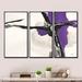 Orren Ellis Glam Cerulean I - Modern & Contemporary Framed Canvas Wall Art Set Of 3 Canvas, Wood in White | 28 H x 36 W x 1 D in | Wayfair