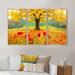 Winston Porter Beautiful Autumn Yellow Tree - Floral Framed Canvas Wall Art Set Of 3 Canvas, Wood in White | 20 H x 36 W x 1 D in | Wayfair