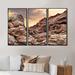 Union Rustic Scenic Red Rock Canyon In Nevada - Landscape Framed Canvas Wall Art Set Of 3 Canvas, Wood in White | 20 H x 36 W x 1 D in | Wayfair