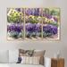 Winston Porter Roses & Delphinium Blooming Garden - Floral Framed Canvas Wall Art Set Of 3 Canvas, Wood in White | 20 H x 36 W x 1 D in | Wayfair