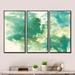 Wrought Studio™ Watercolor Rock I - Modern & Contemporary Framed Canvas Wall Art Set Of 3 Metal in Green | 32 H x 48 W x 1 D in | Wayfair