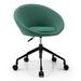 Office Chair - Accent Chair - Ebern Designs Adjustable Swivel Accent Chair Office Chair Round Back Vanity Chair Blue in Green | Wayfair