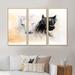 August Grove® Black & White Horse Heads - Animal Framed Canvas Wall Art Set Of 3 Metal in Black/Brown/White | 32 H x 48 W x 1 D in | Wayfair