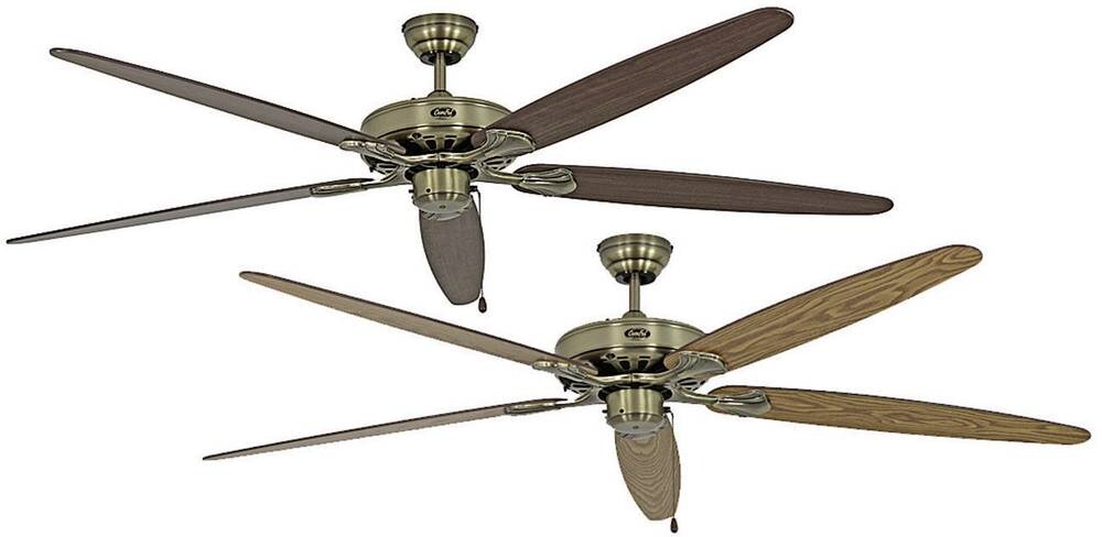 CasaFan CLASSIC ROYAL 180 MA Deckenventilator (Ø) 180 cm Flügelfarbe: Eiche-antik, Nussbaum Gehäus Image