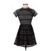 Penelope Tree Casual Dress - A-Line: Black Print Dresses - Women's Size 12