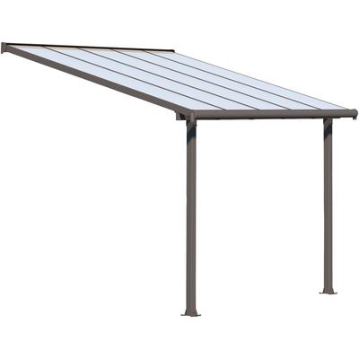 Terrassendach PALRAM - CANOPIA "Olympia 3x3", grau, B:307cm T:295cm, Aluminium, Polycarbonat (PC), Terrassenüberdachungen, BxT: 307x295 cm Image