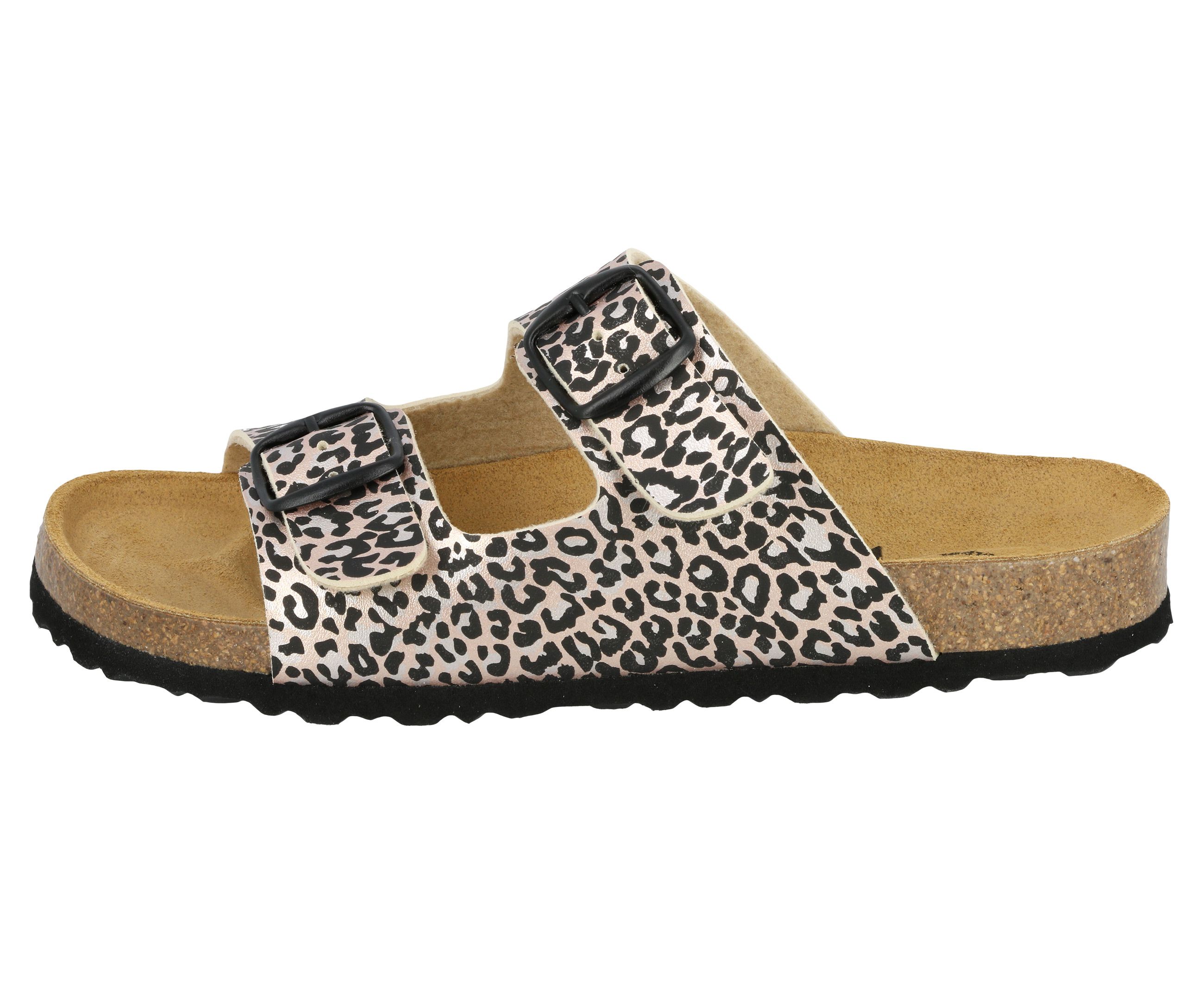 Pantolette LICO "Pantolette Bioline Leo", Damen, Gr. 37, rosa, Synthetik, Schuhe Pantolette