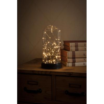 LED Dekolicht KONSTSMIDE "Weihnachtsdeko", transparent, B:11,5cm H:24,5cm L:11,5cm T:11cm Ø:11,5cm, Lampen, LED Dekoglaskuppel mit silberfb. Draht, 50 bernsteinfarbene Dioden Image
