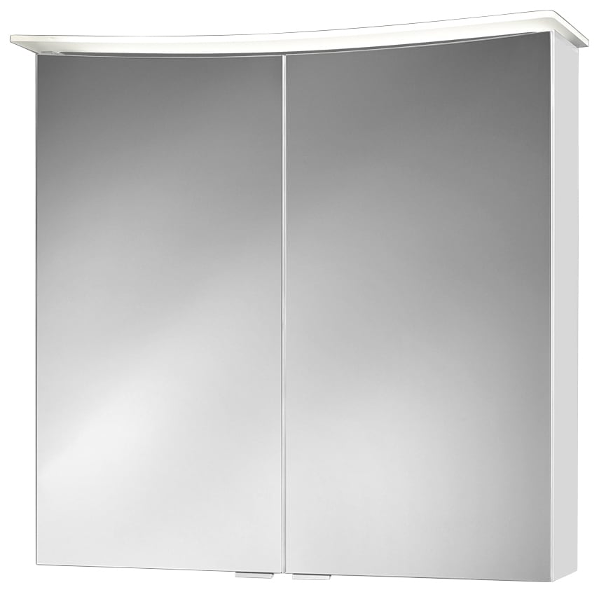 Spiegelschrank JOKEY "Lightbend", weiß, B:75cm H:71,6cm T:20cm, MDF, Schränke, weiß, 75 cm Breite Image
