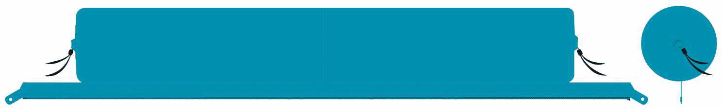Nackenrolle BENT "Zip-XL Lounger", blau, Funktionskissen, B/H/L: 30cm x 30cm x 190cm, Polyester, B:30cm H:30cm L:190cm Image