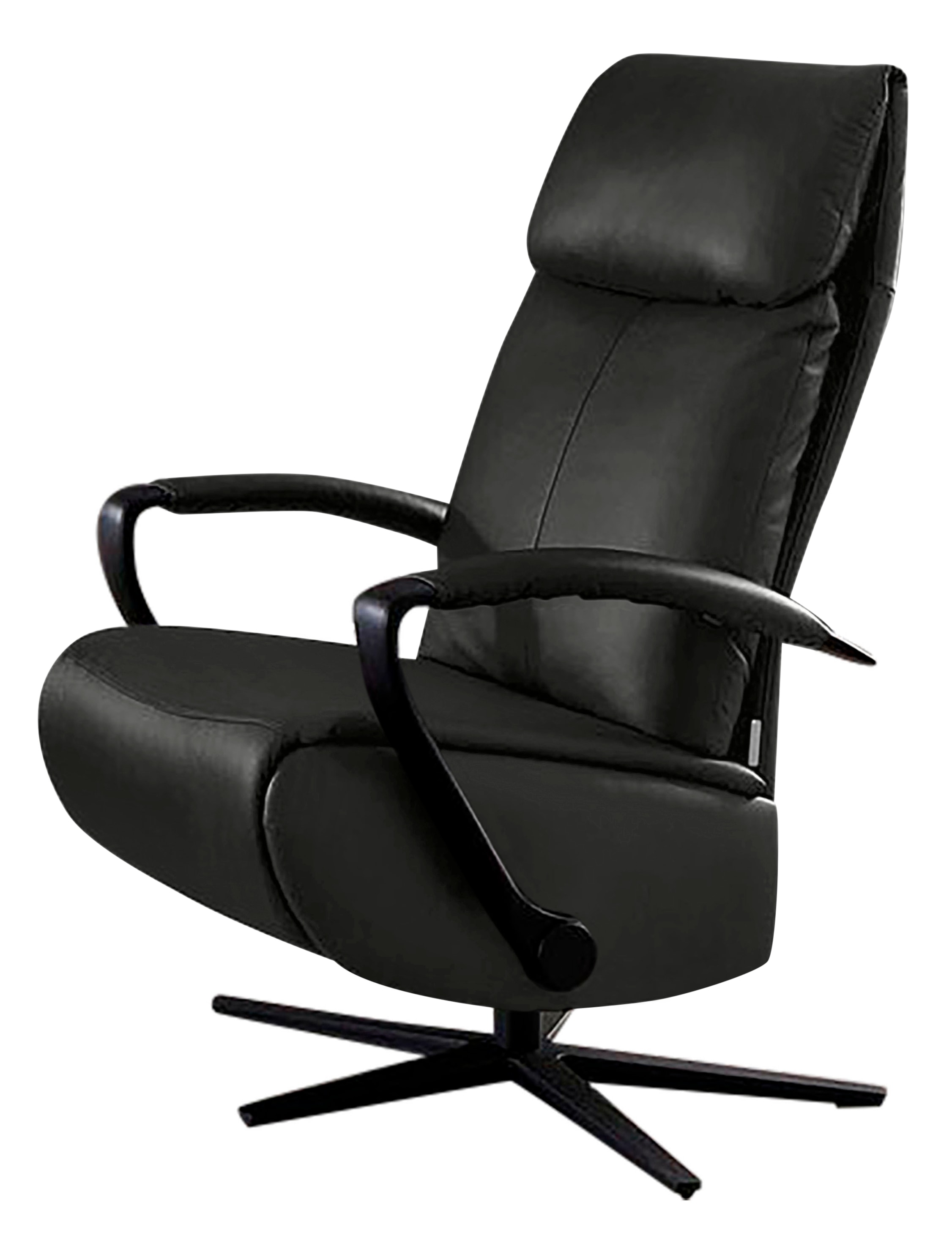 Relaxsessel W.SCHILLIG "rumbaa", grau (graphit z59), B:68cm H:111cm T:82cm, Longlife Xtra-Leder Z59: Glattleder mit modischer Prägung. Hautstärke 0, 9 - 1, 1 mm, Sessel, Relaxsessel, wahlweise mit Doppelmotor, in Größen S, M & L, mit 5-Sternfuß