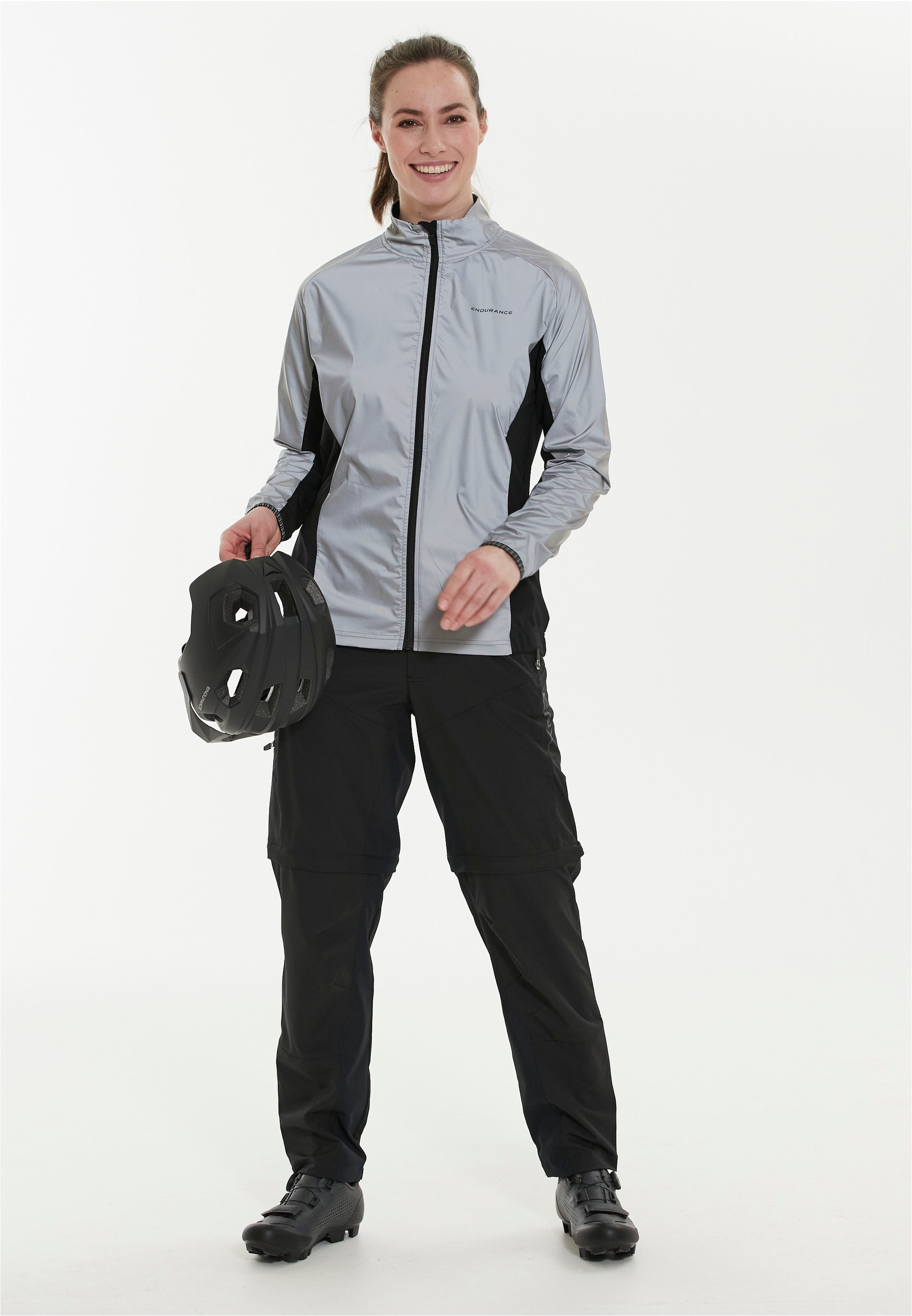 Softshelljacke ENDURANCE "Jelly", Damen, Gr. 40, grau (hellgrau, schwarz), 92% Polyester, 8% Elasthan, mehrfarbig, normal, ohne Ausschnitt, Jacken, water and windproof Image