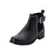 Stiefelette SHEEGO "Große Größen" Gr. 42, schwarz Damen Schuhe Reißverschlussstiefeletten