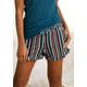 Schlafshorts S.OLIVER Gr. 44/46, N-Gr, bunt (petrol, weinrot, gestreift) Damen Hosen Pyjamas