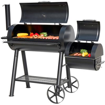 Smoker EL FUEGO "Buffalo" Grills Gr. B/H/T: 155cm x 132cm x 78cm, schwarz BxTxH: 155x78x132 cm